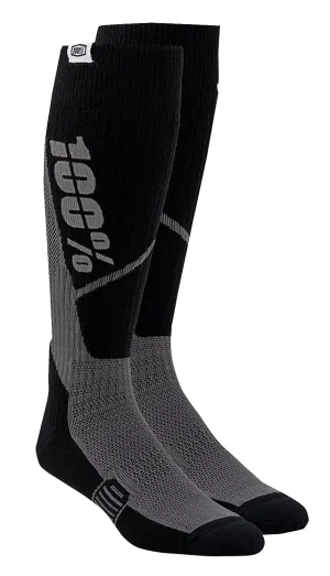 100% Torque Comfort Moto Socks - Black - Large/XL 20053-00002