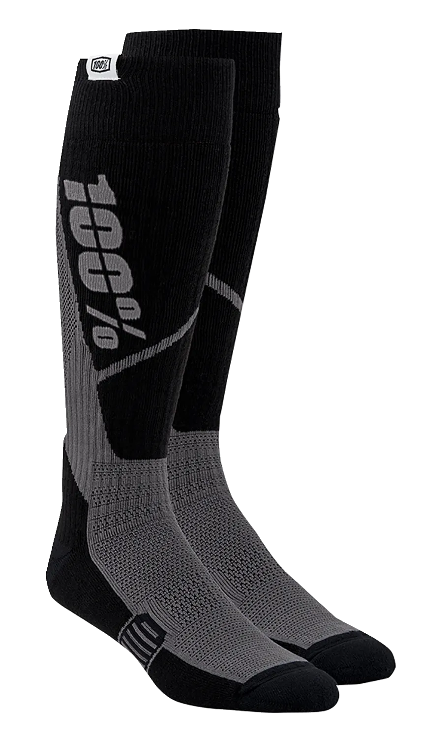 100% Torque Comfort Moto Socks - Black - Large/XL 20053-00002