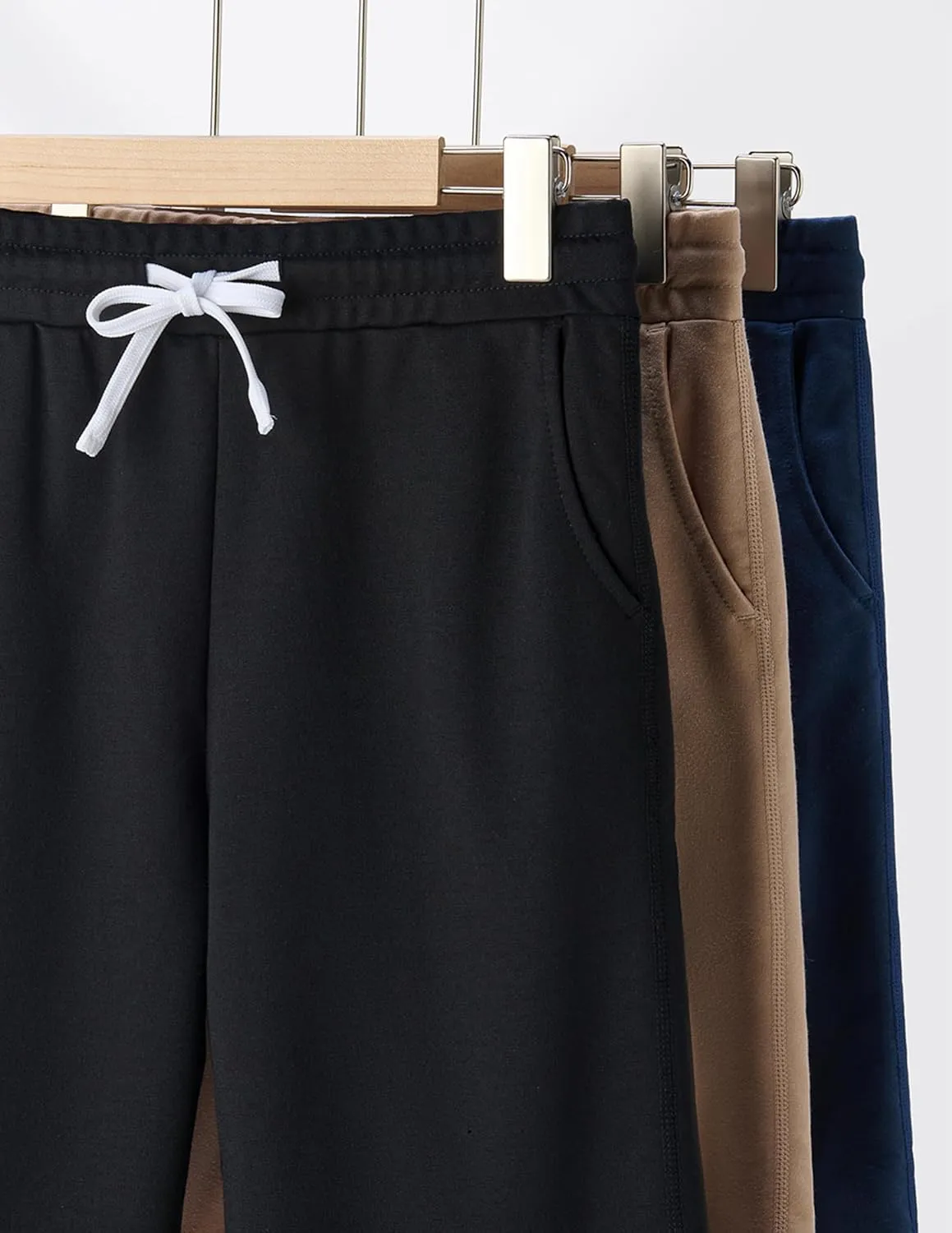 3 Pack Boys' Pull On Jogger Shorts Youth Kids Casual Terry Sweat Shorts with Pockets Drawstring