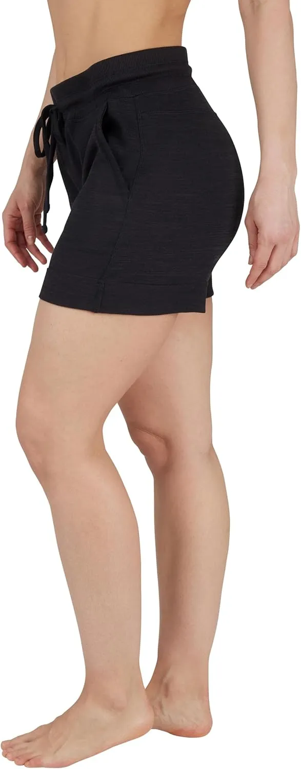 90 Degree By Reflex Womens Soft Sweat Shorts High Waisted Drawstring Lounge Shorts with Pockets