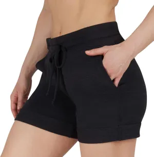 90 Degree By Reflex Womens Soft Sweat Shorts High Waisted Drawstring Lounge Shorts with Pockets