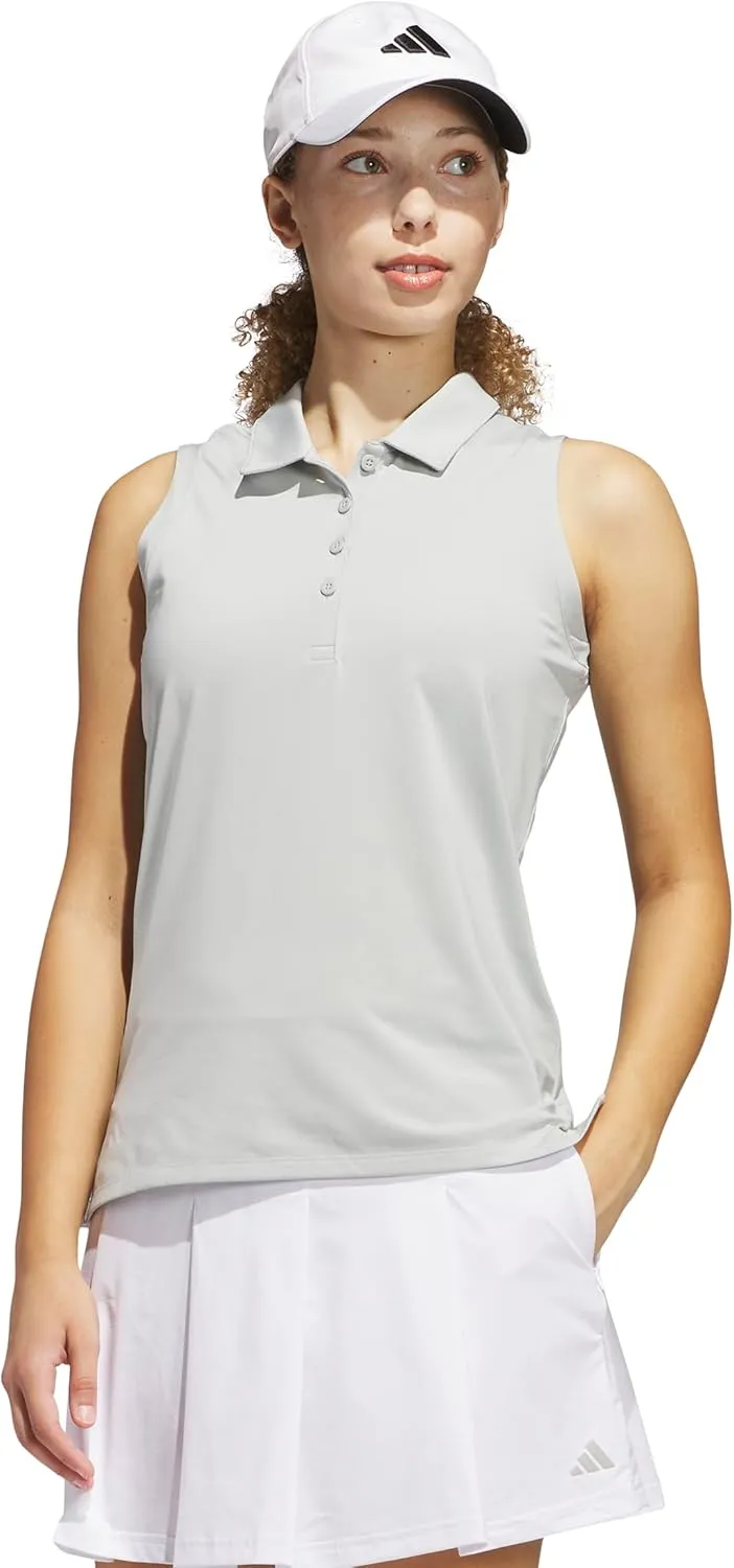adidas Women's Ultimate365 Solid Sleeveless Polo Shirt