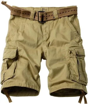 AKARMY Men's Cotton Casual Multi Pocket Outdoor Camouflage Shorts Twill Camo Cargo Shorts(No Belt)