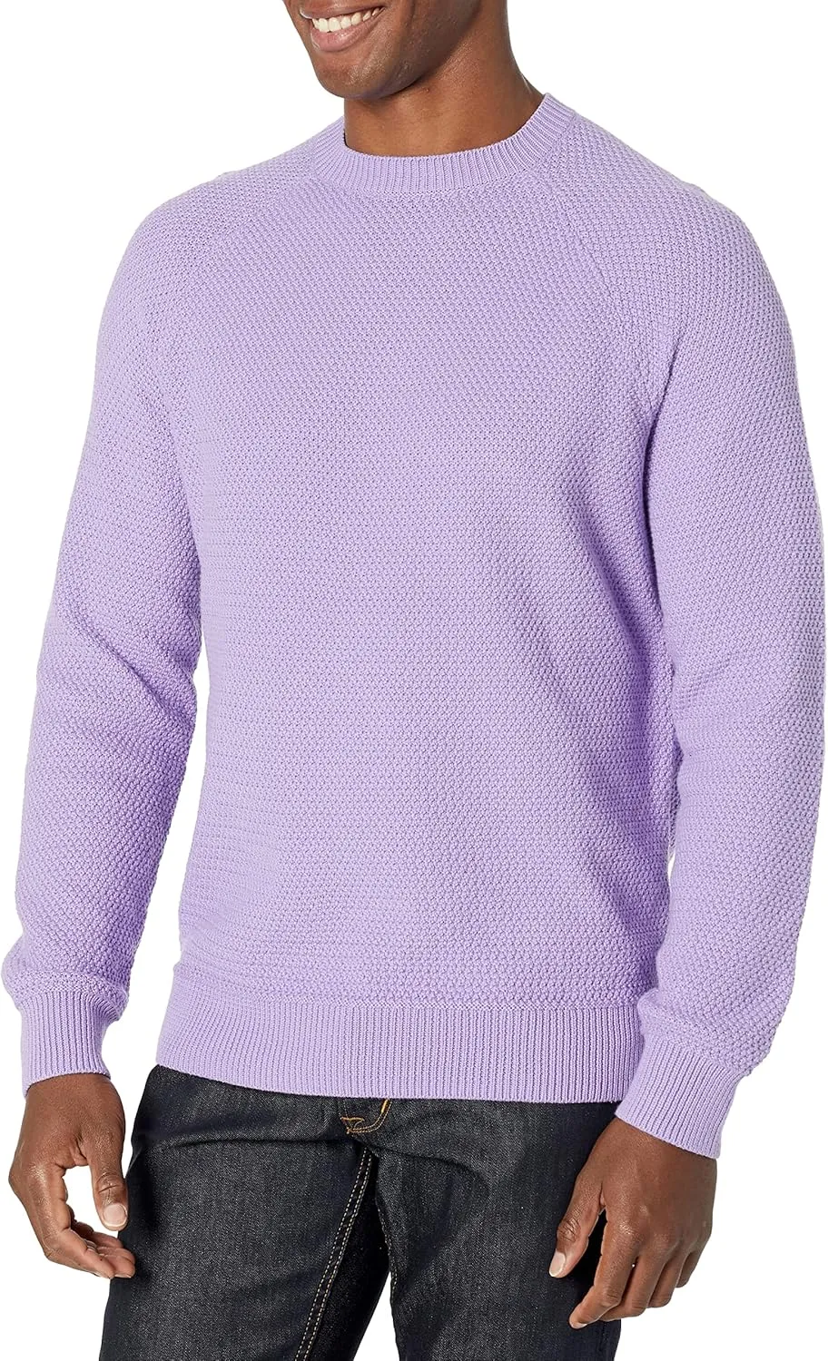 Amazon Essentials Oversized Crewneck Sweater for Men, Textured, Cotton