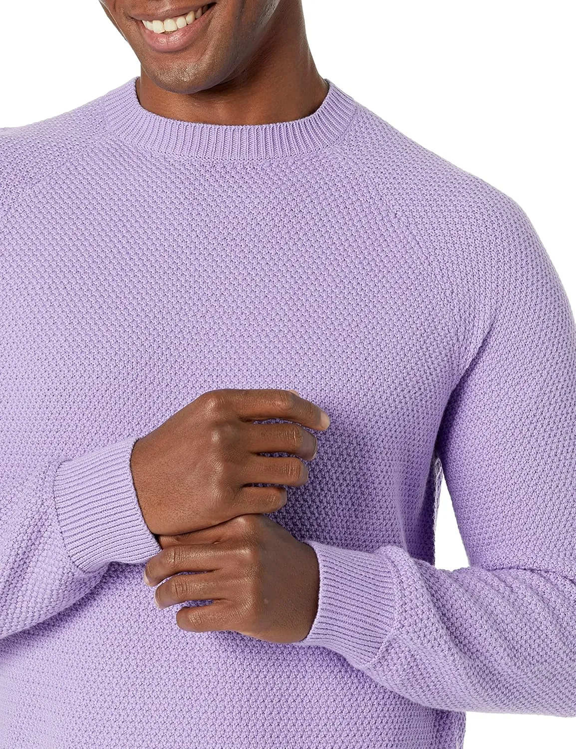 Amazon Essentials Oversized Crewneck Sweater for Men, Textured, Cotton