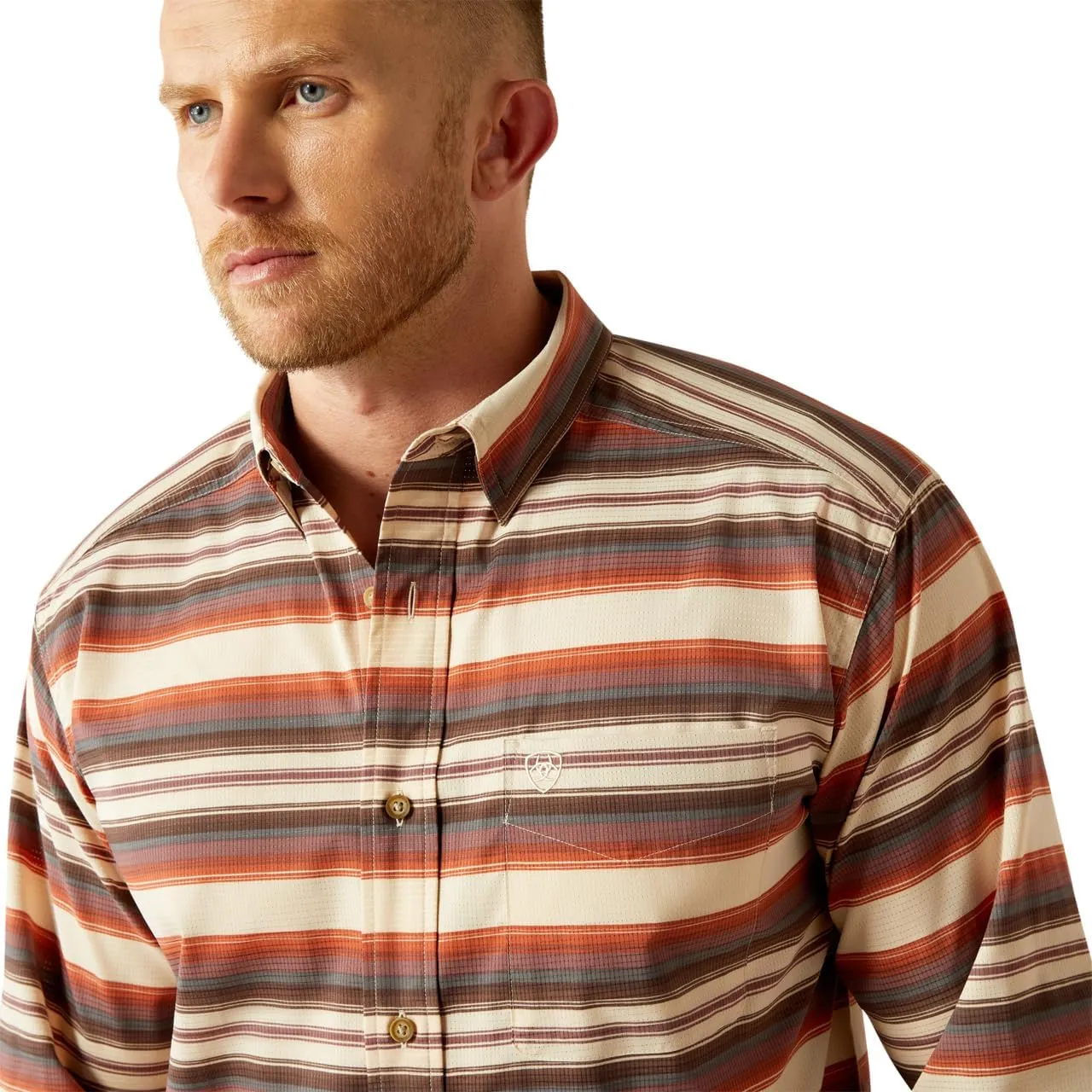 ARIAT Mens Red Mahogany Airflow Shirt