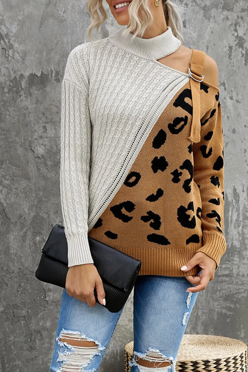 Asymetrical Buckle Sweater