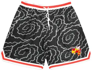 Basketball Athletic Shorts Men Mesh Gym Sports Workout Training Drawstring Retro Running Shorts with Pockets