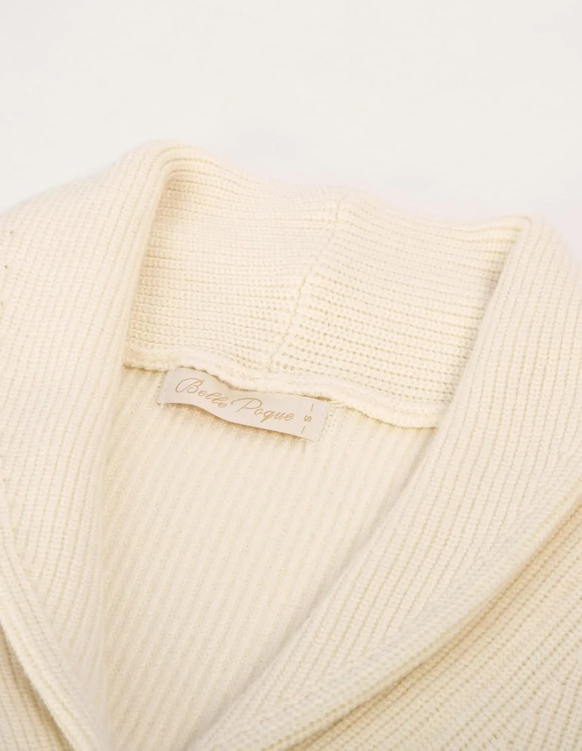 Belle Poque Women Vintage Cardigan Sweater Shawl Lapel Button Down Sweater Outwear Coat