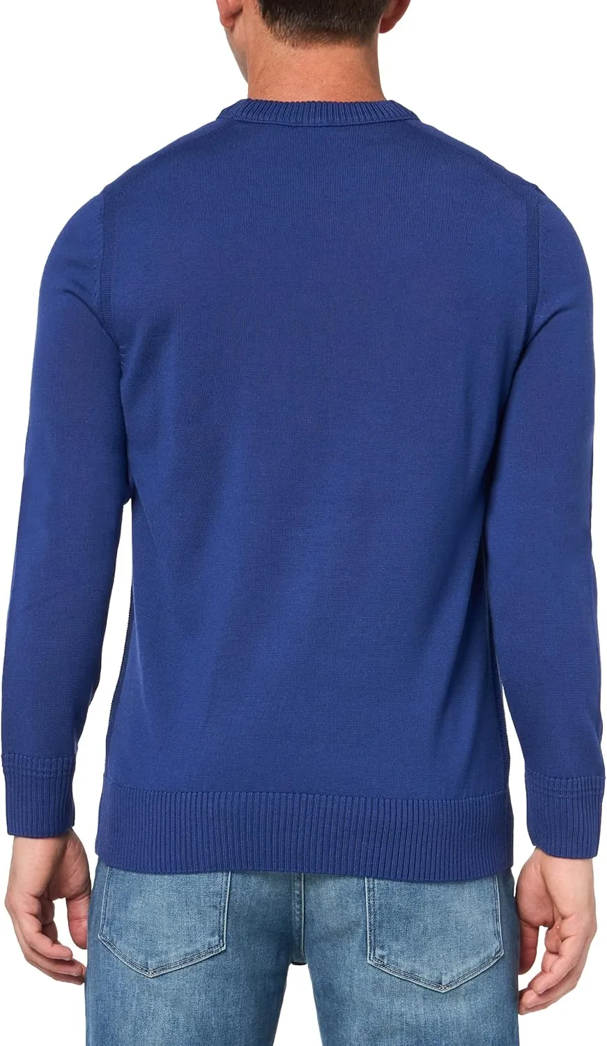 BOSS Men's Small Logo Wool Blend Sweater