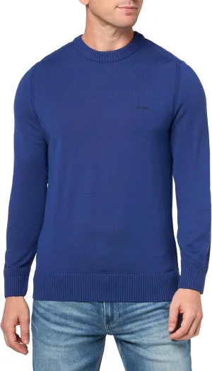 BOSS Men's Small Logo Wool Blend Sweater