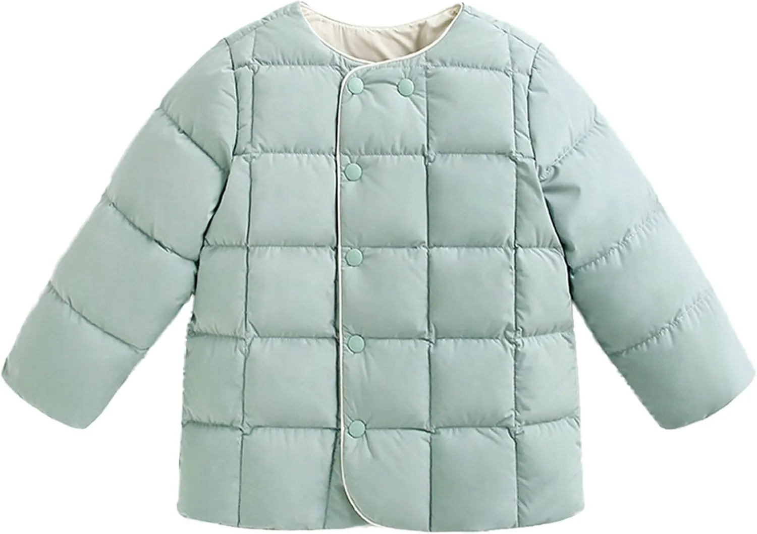 Boys Fall Clothes Kids Toddler Baby Girls Boys Winter Warm Thick Solid Cotton Long Sleeve Padded Clothes Coat
