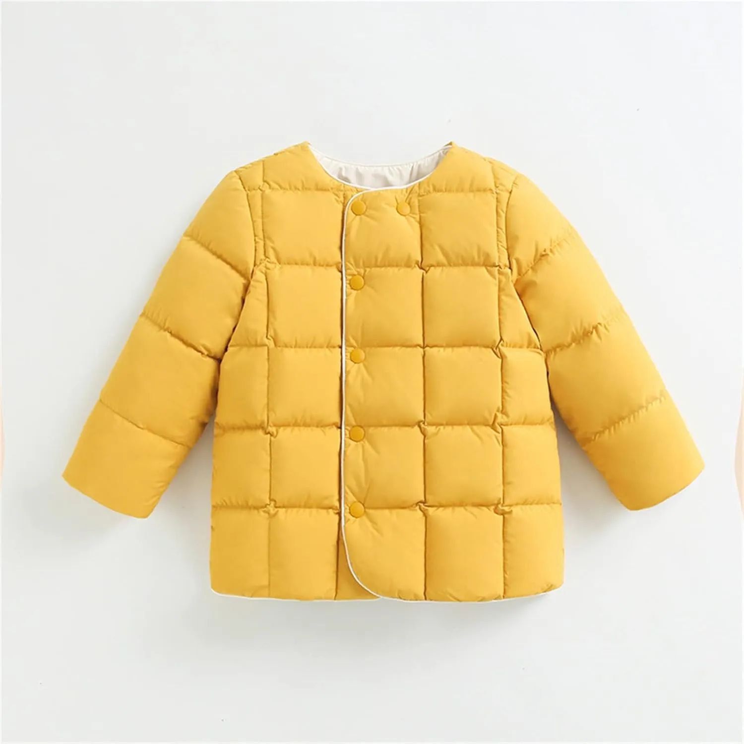 Boys Fall Clothes Kids Toddler Baby Girls Boys Winter Warm Thick Solid Cotton Long Sleeve Padded Clothes Coat