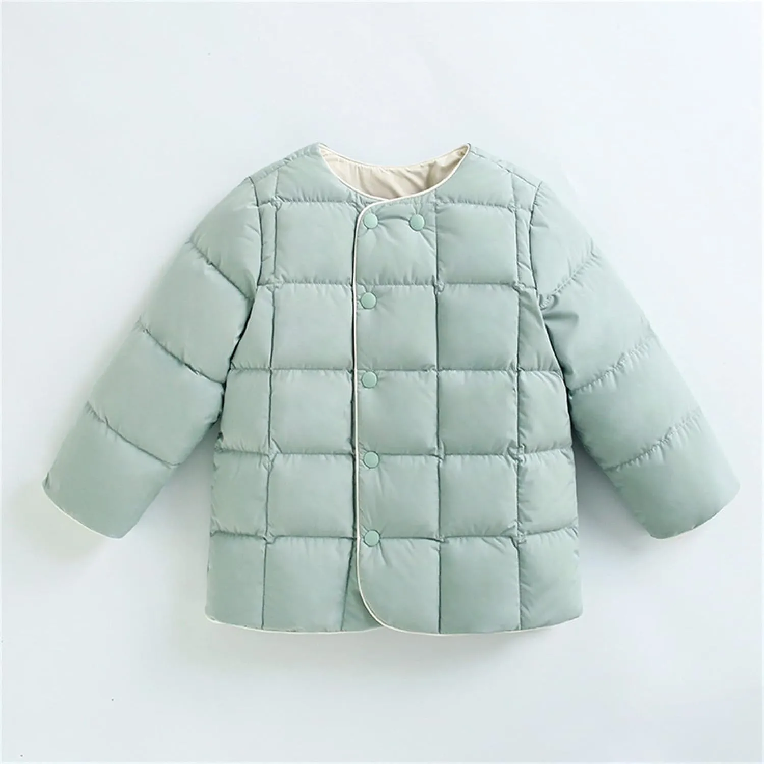 Boys Fall Clothes Kids Toddler Baby Girls Boys Winter Warm Thick Solid Cotton Long Sleeve Padded Clothes Coat