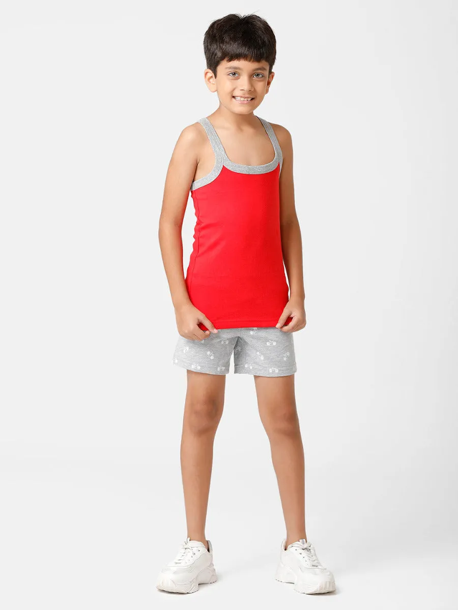 Boys Finest Absorbent Cotton Gym Vest 4002 (2 PCs Pack)