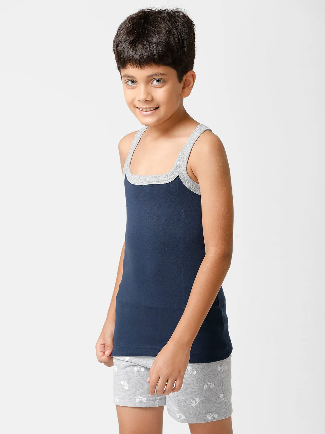 Boys Finest Absorbent Cotton Gym Vest 4002 (2 PCs Pack)
