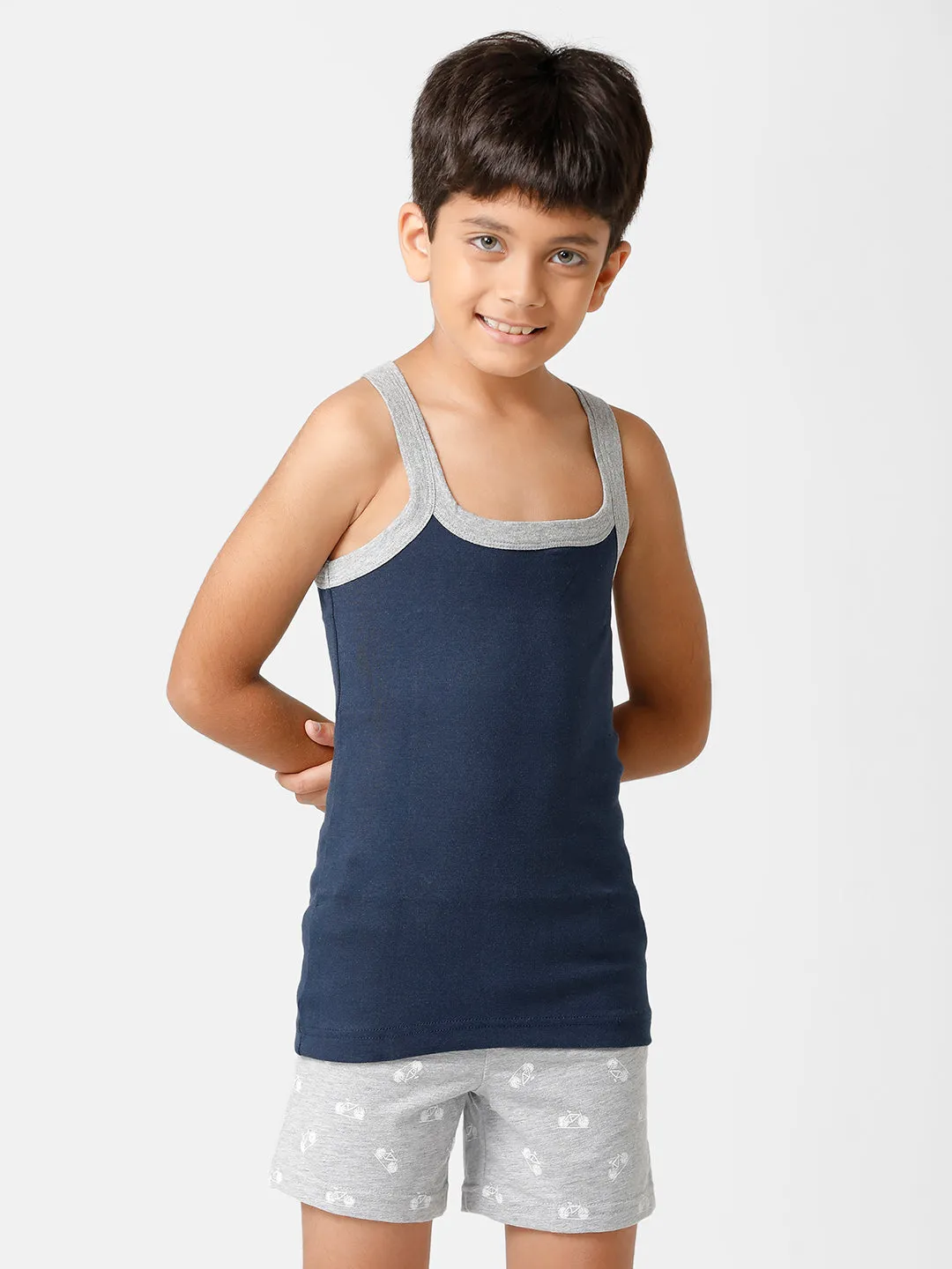 Boys Finest Absorbent Cotton Gym Vest 4002 (2 PCs Pack)