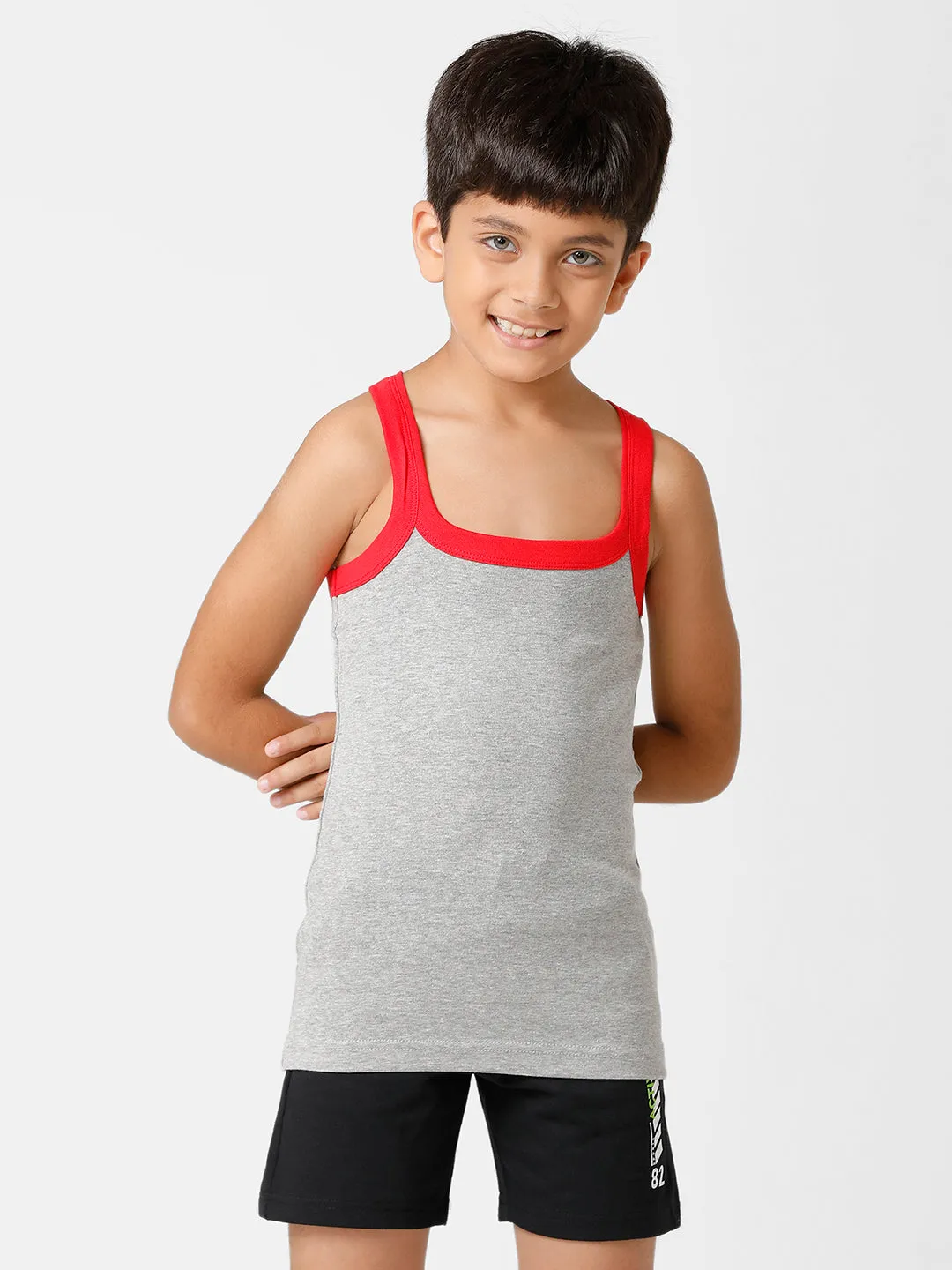 Boys Finest Absorbent Cotton Gym Vest 4002 (2 PCs Pack)