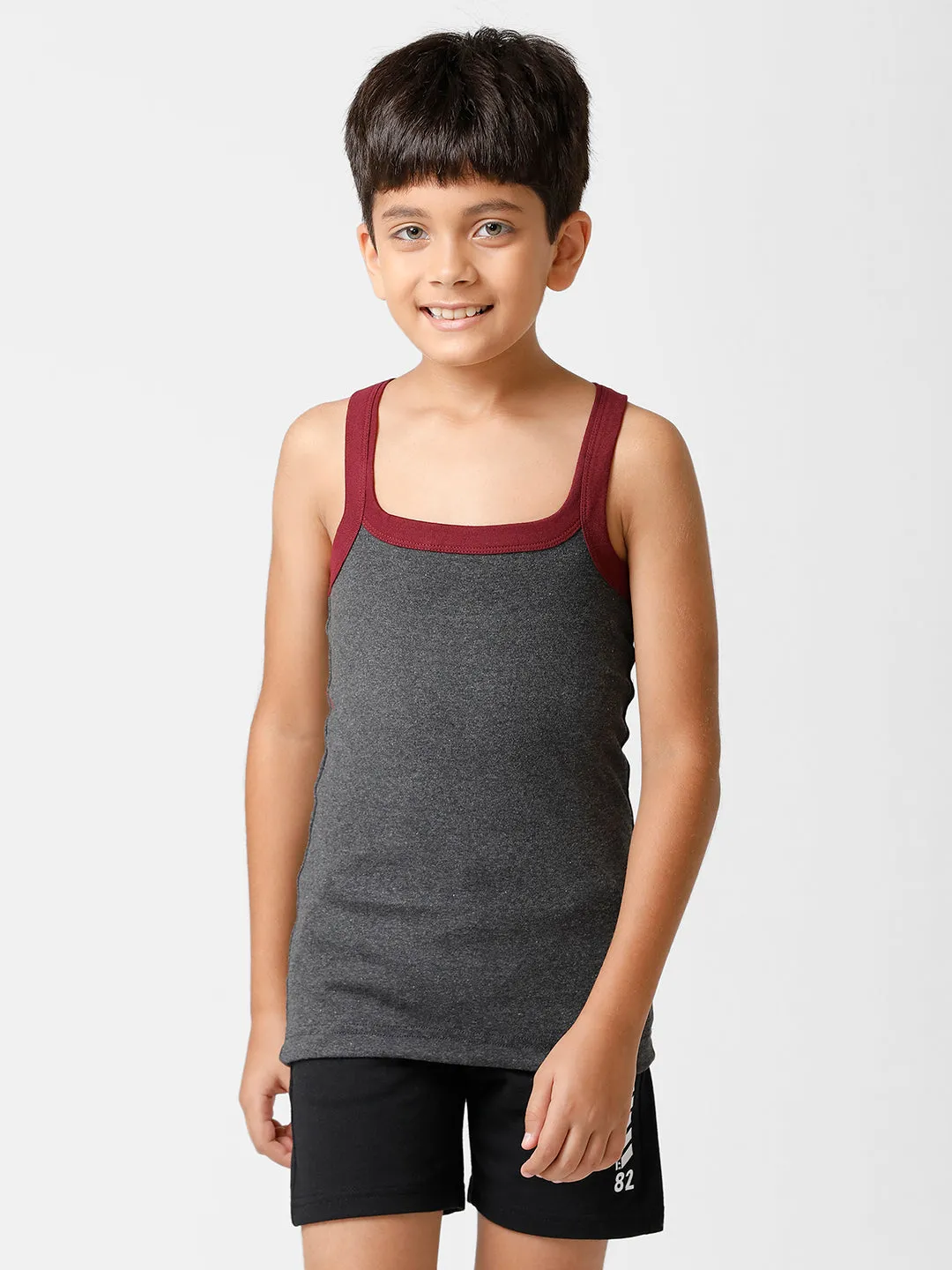 Boys Finest Absorbent Cotton Gym Vest 4002 (2 PCs Pack)