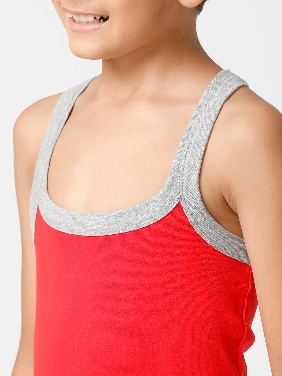 Boys Finest Absorbent Cotton Gym Vest 4002 (2 PCs Pack)