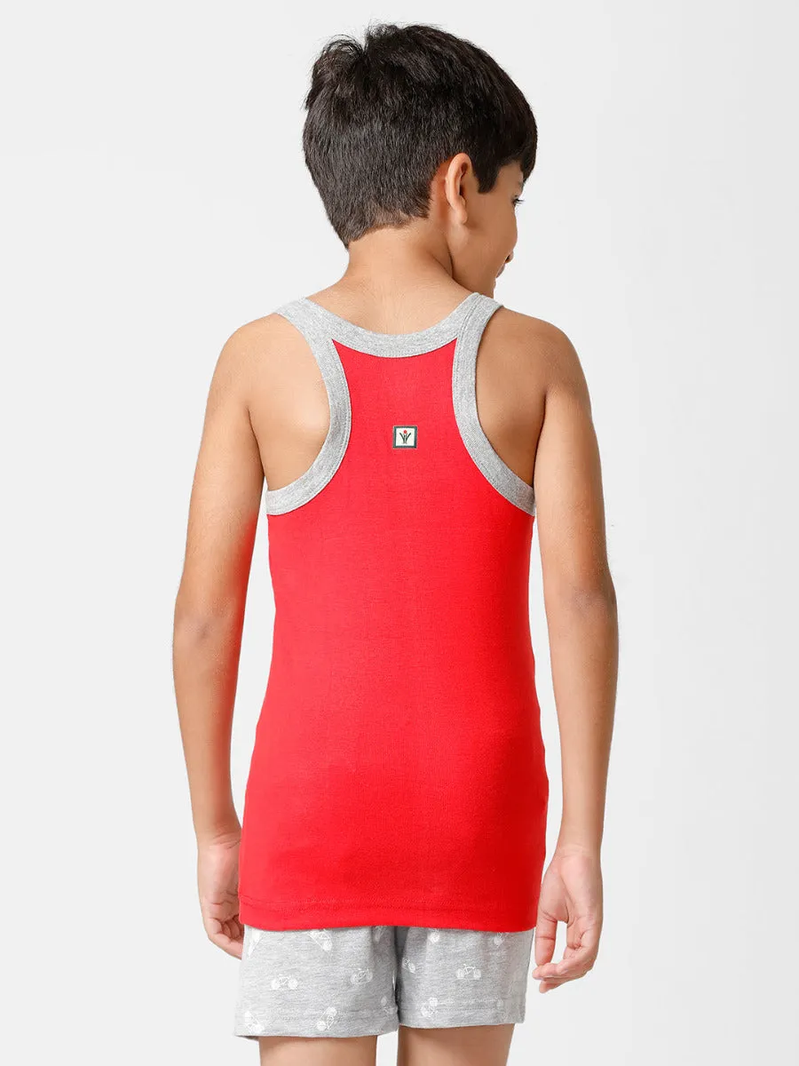 Boys Finest Absorbent Cotton Gym Vest 4002 (2 PCs Pack)