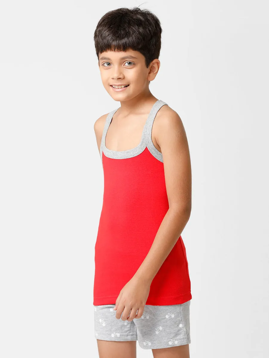 Boys Finest Absorbent Cotton Gym Vest 4002 (2 PCs Pack)