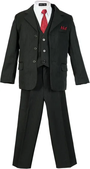 Boys Pinstripe Suit Set with Matching Tie Size 2T-20