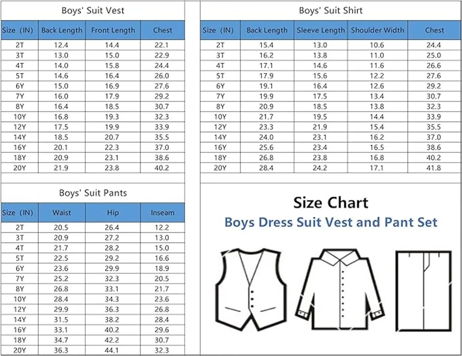 Boys Suit Kids Formal Wedding Tuxedo Dress Suits for Teen Boys Vest and Pants Set