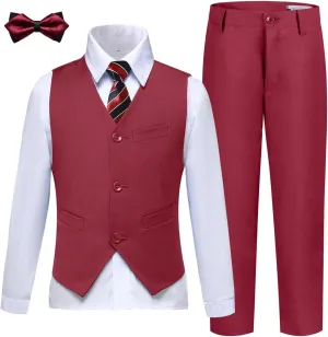 Boys Suits Slim Fit Toddler Tuxedo Suit Set for Teen Boys Communion Dress Clothes Kids Wedding Ring Bearer Outfit