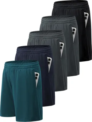 BVNSOZ Men's Athletic Shorts with Pockets and Elastic Waistband Quick Dry Workout Shorts for Men