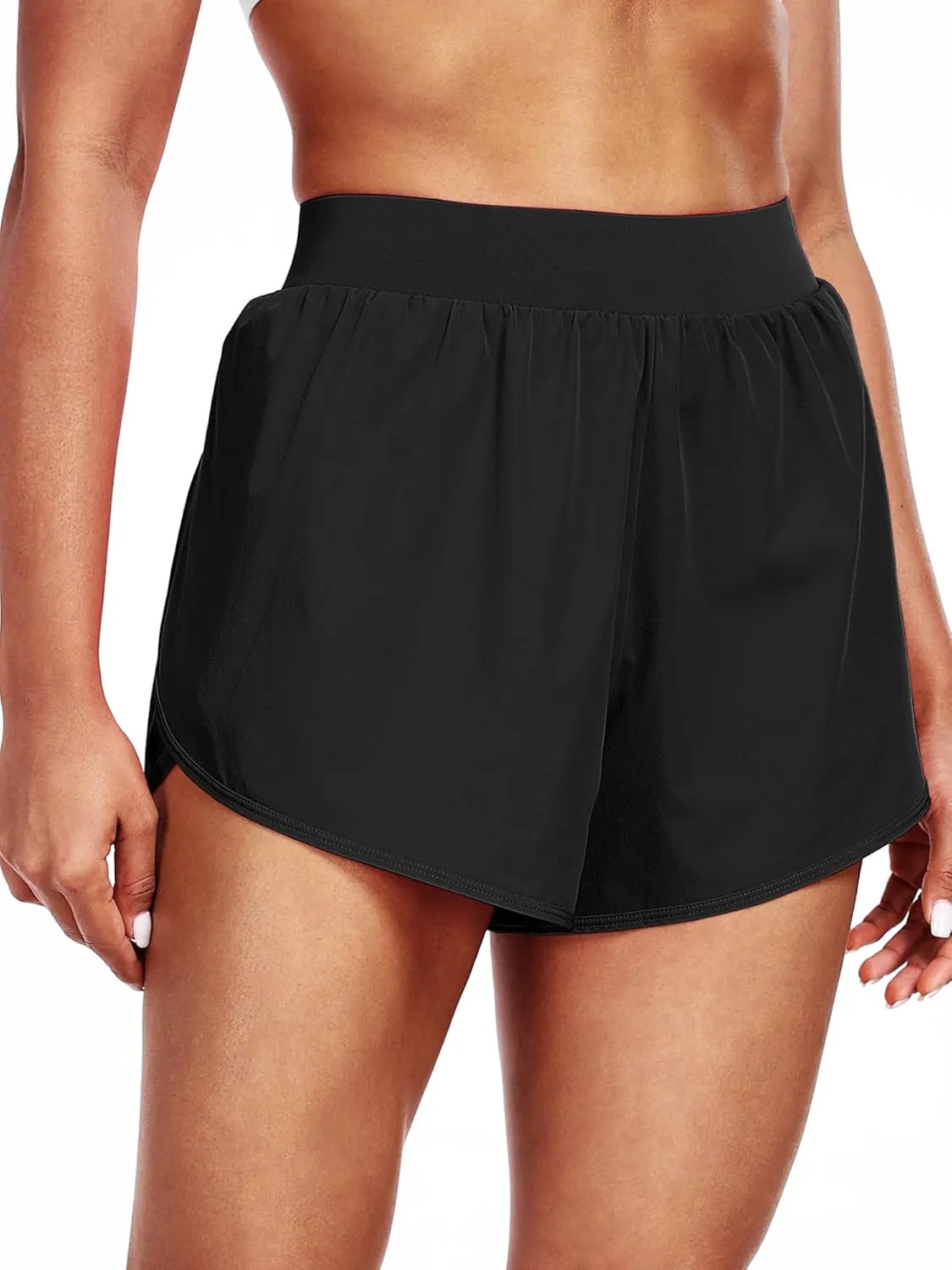 CADMUS 2 in 1 Women's Workout Shorts Athletic Gym Running Shorts with Compression Liner Brief