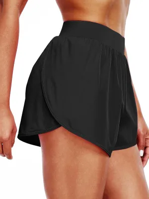 CADMUS 2 in 1 Women's Workout Shorts Athletic Gym Running Shorts with Compression Liner Brief