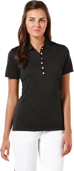 Callaway Women's Golf Short Sleeve Pique Open Mesh Polo Shirt