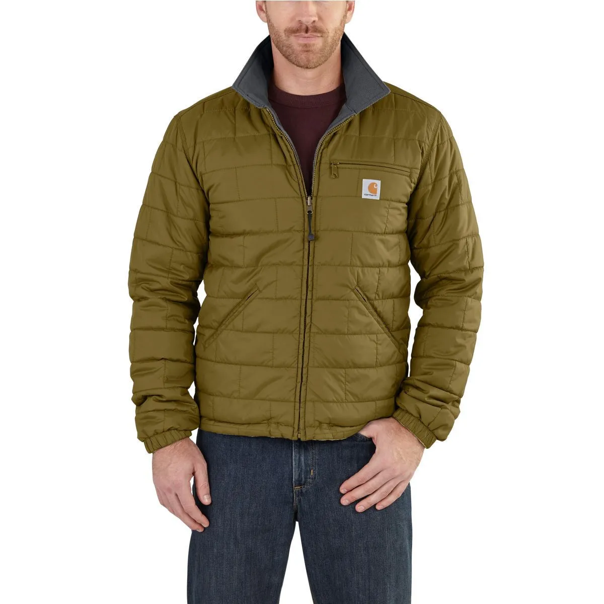 Carhartt Men's Peppercorn/Navy Woodsville Jacket