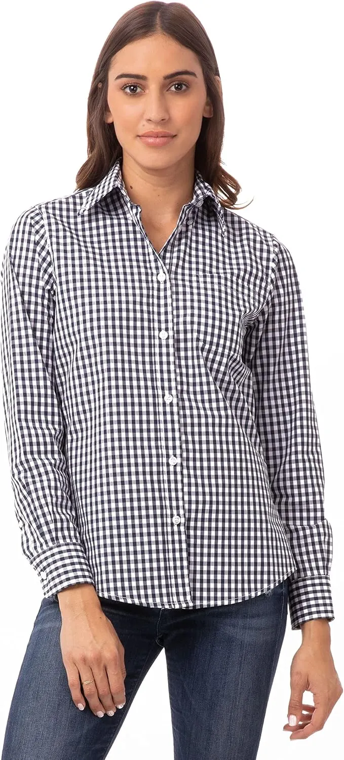 Chef Works Women's Gingham Dress Shirt