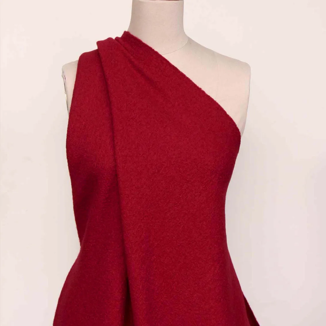 Cherry Red Boiled Wool