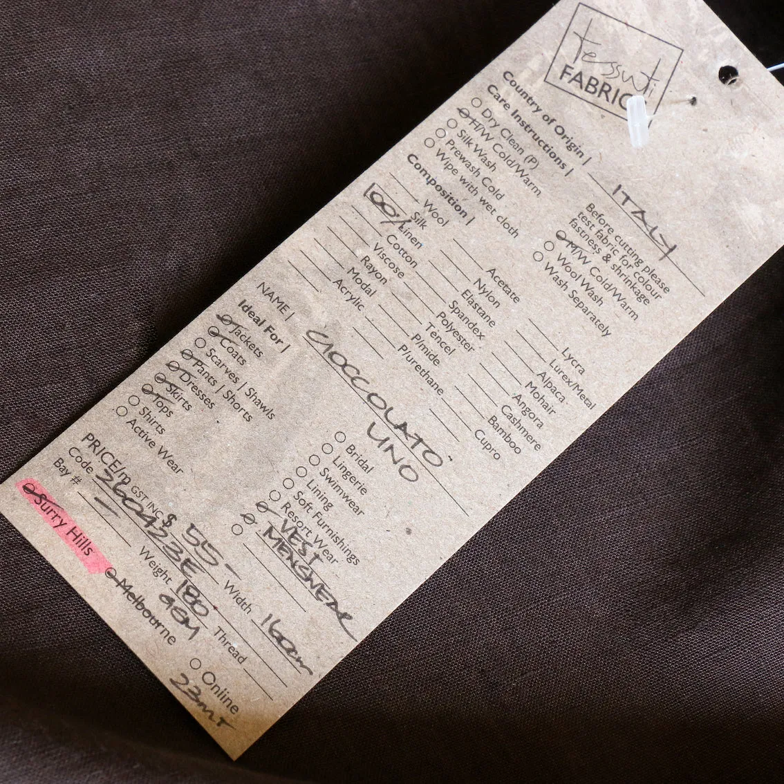Cioccolato Linen