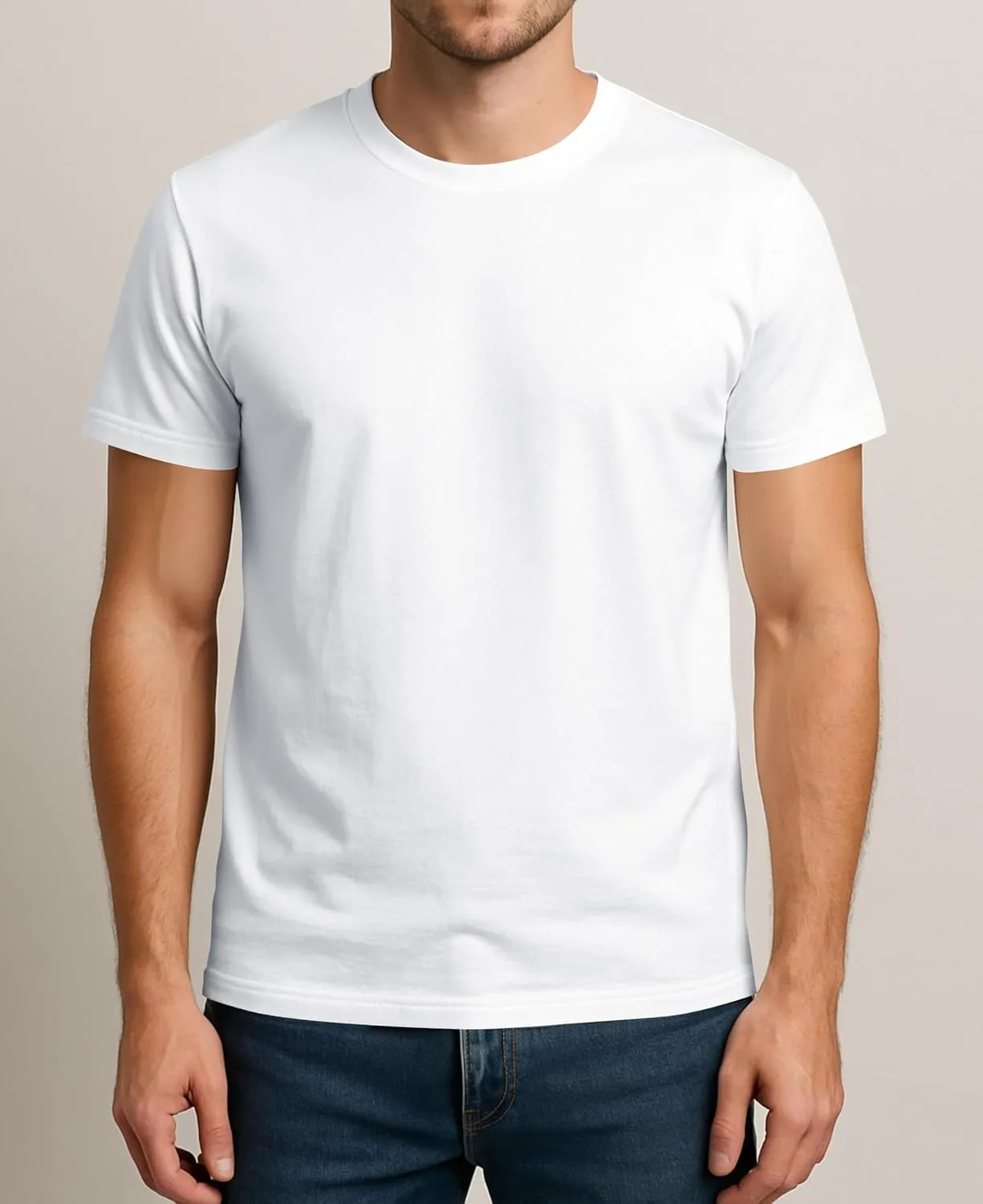 Classic Men's Short Sleeve Cotton Undershirts | Crew Neck T Shirt - Multi & Bulk Wholesale Packs