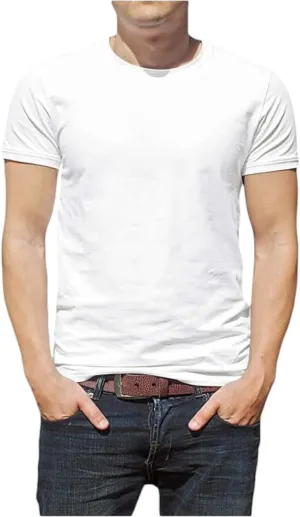 Classic Men's Short Sleeve Cotton Undershirts | Crew Neck T Shirt - Multi & Bulk Wholesale Packs