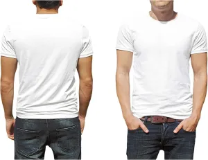 Classic Men's Short Sleeve Cotton Undershirts | Crew Neck T Shirt - Multi & Bulk Wholesale Packs