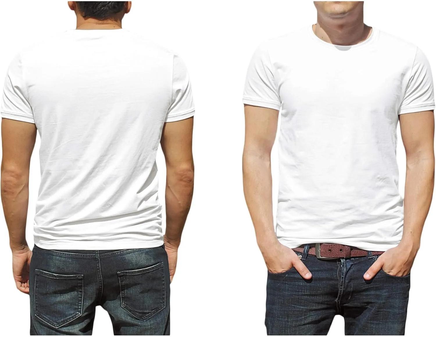 Classic Men's Short Sleeve Cotton Undershirts | Crew Neck T Shirt - Multi & Bulk Wholesale Packs