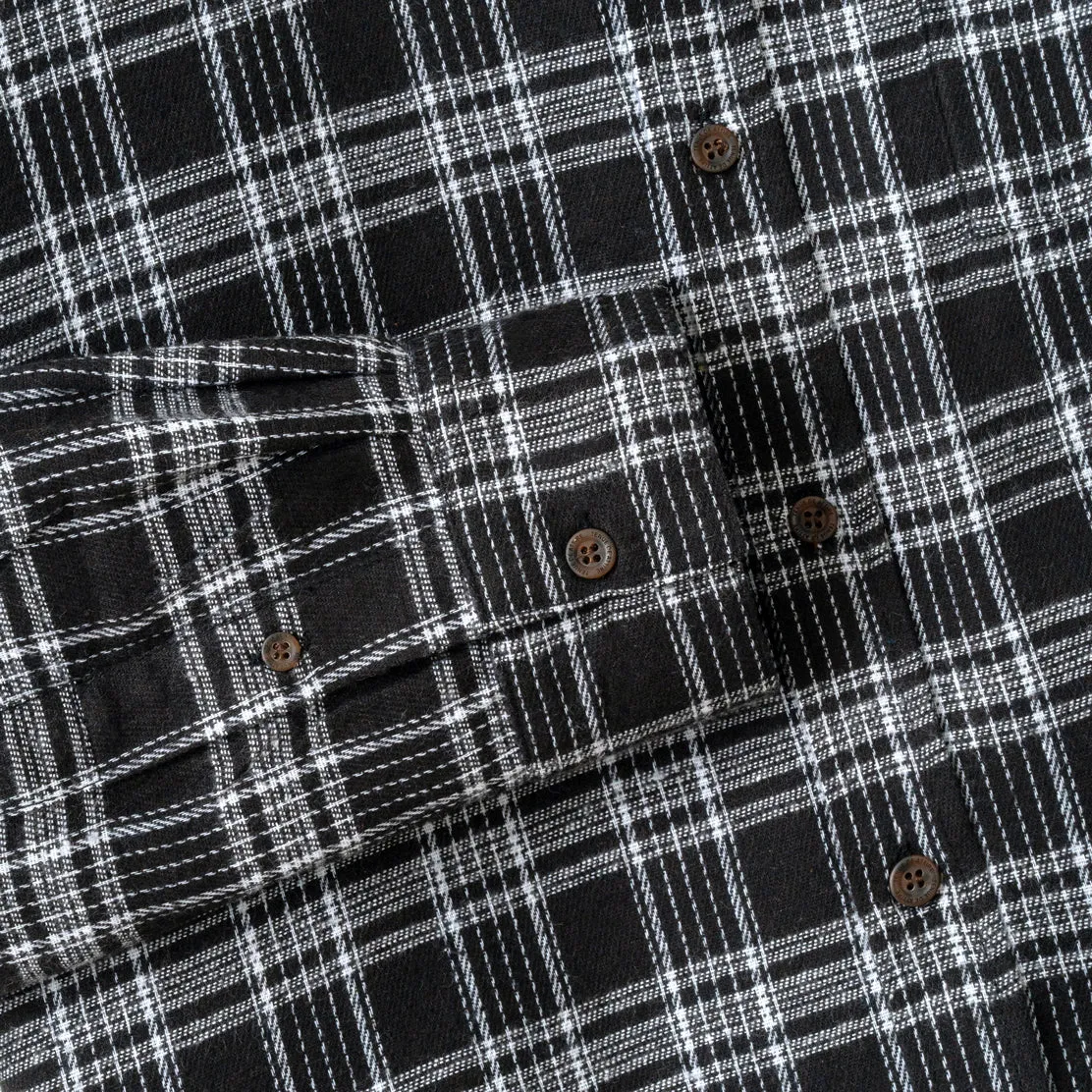 College Days Flannel Long Sleeve - Black White