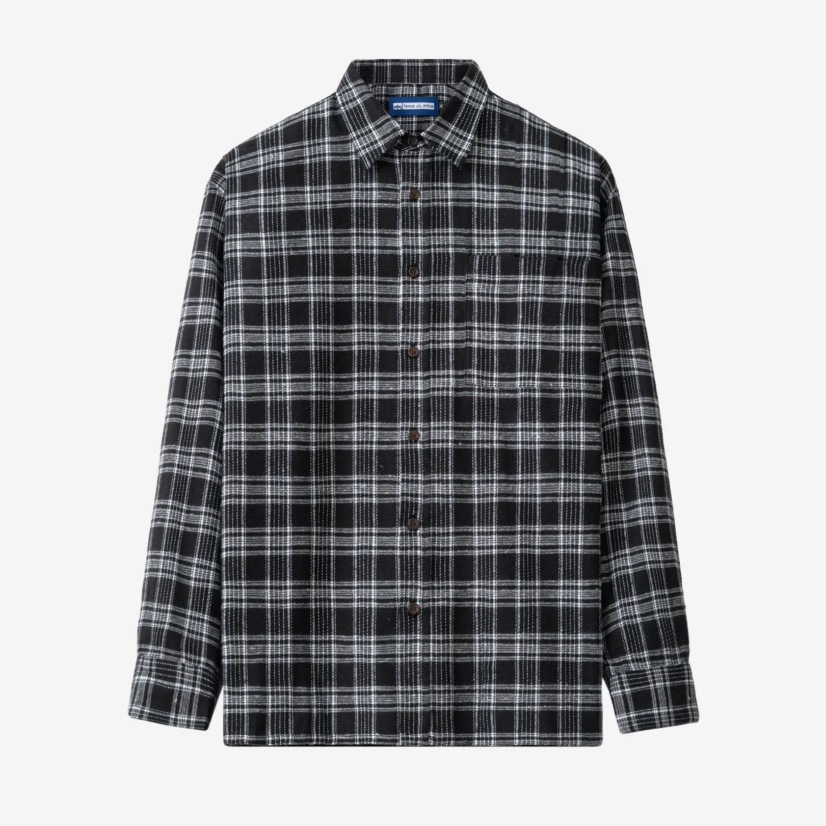College Days Flannel Long Sleeve - Black White