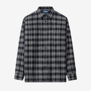College Days Flannel Long Sleeve - Black White