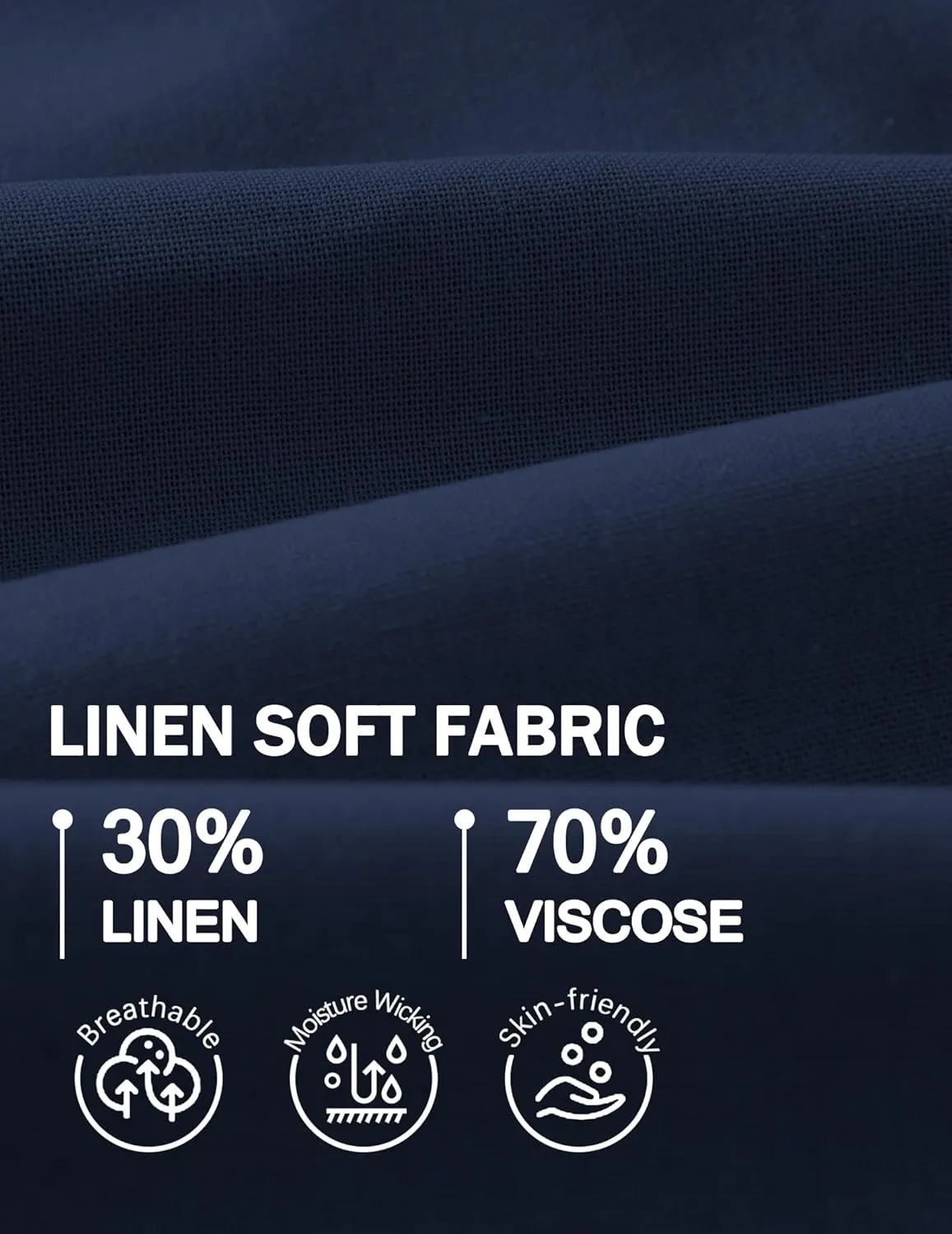 COOFANDY Mens Casual Linen Shorts Elastic Waist Drawstring Loose Fit Summer Beach Vacation Shorts with Pockets