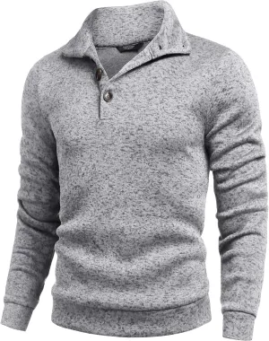 COOFANDY Men's Casual Slim Fit Pullover Sweater Knitted Thermal Sweatshirt