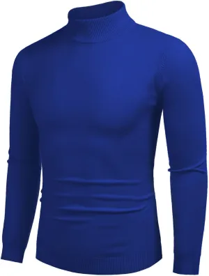 COOFANDY Men's Slim Fit Mock Turtleneck Pullover Sweater Casual Basic Knitted Thermal Sweaters
