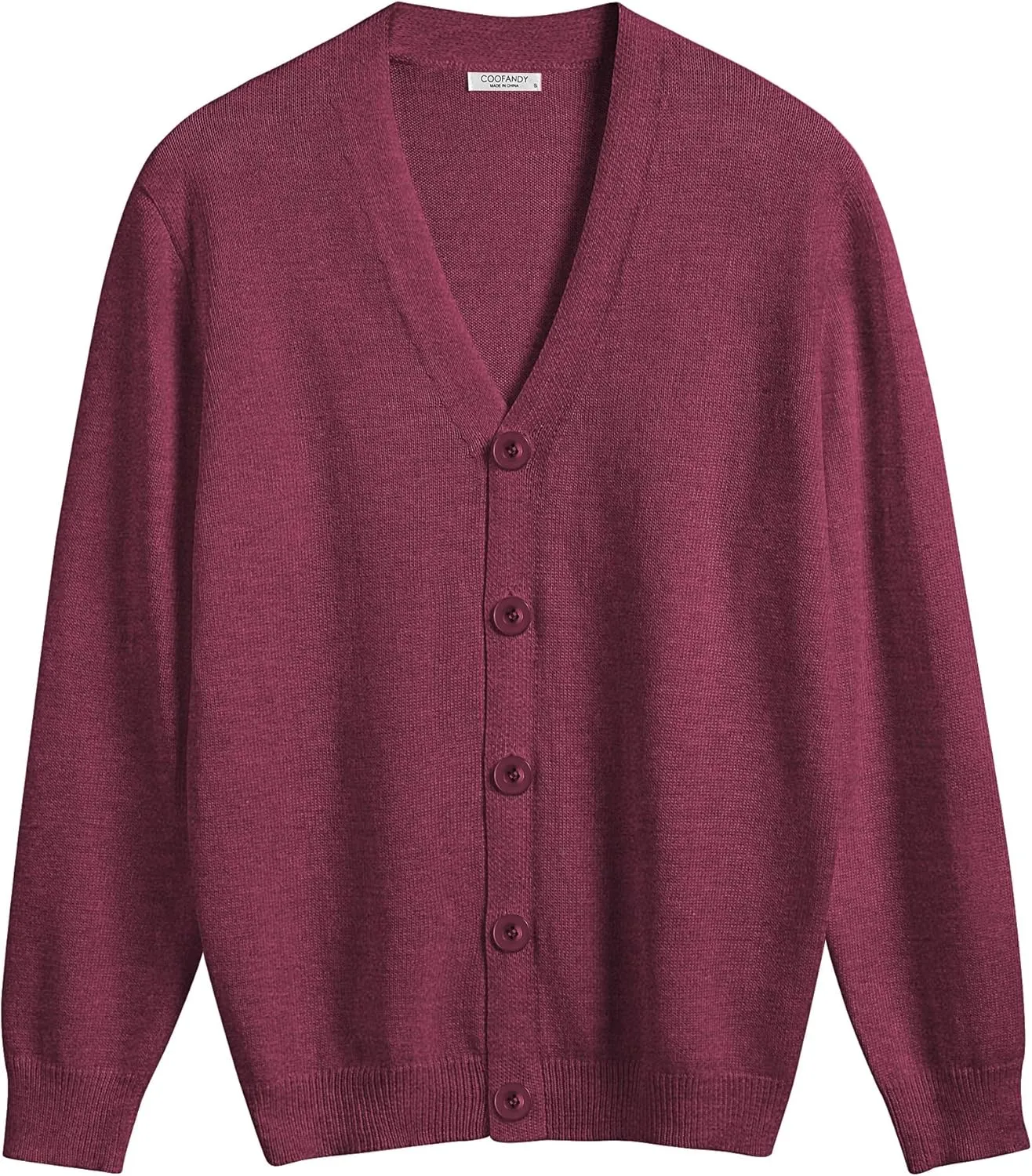 COOFANDY Men's V Neck Cardigan Sweater Casual Lightweight Button Down Knitted Cardigan Sweater