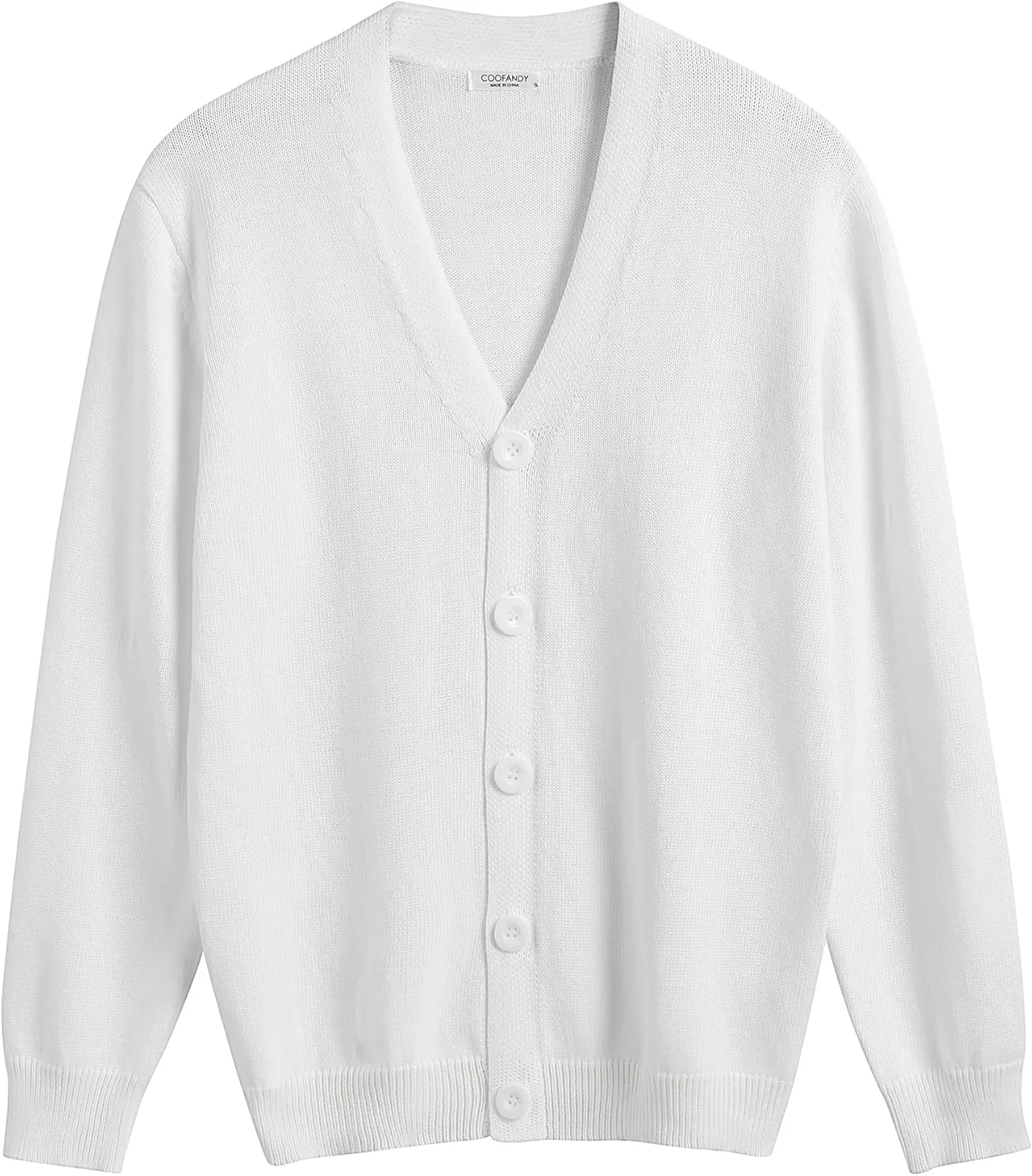 COOFANDY Men's V Neck Cardigan Sweater Casual Lightweight Button Down Knitted Cardigan Sweater