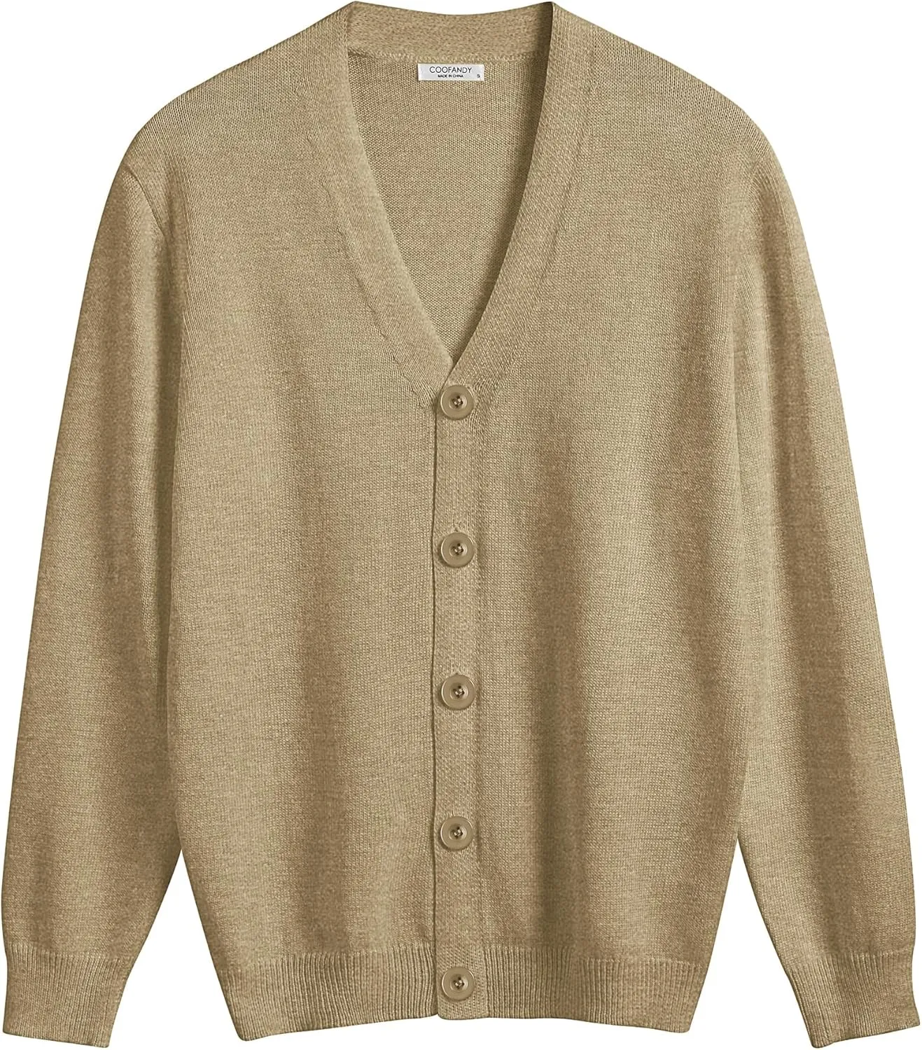 COOFANDY Men's V Neck Cardigan Sweater Casual Lightweight Button Down Knitted Cardigan Sweater